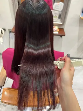 ミディアム カラー 髪質改善アンジュール かのんのヘアスタイル