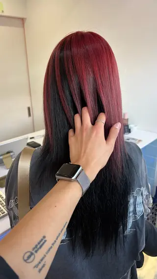 ロング カラー レイン🌏🌱 似合わせ/ハイトーンのヘアスタイル