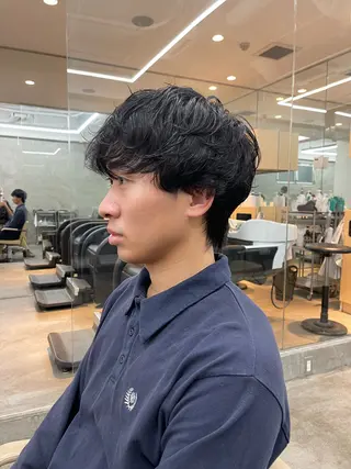 パーマ メンズ メンズカット パーマ[佐橋]のヘアスタイル