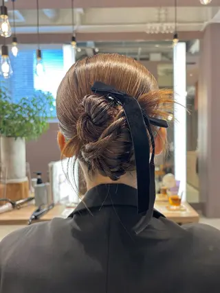 セミロング ヘアアレンジ 🎼レイヤー/透明感 カラー/nene♬のヘアスタイル