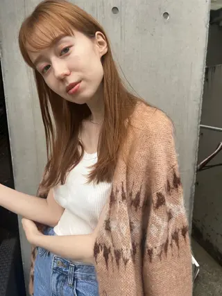 セミロング 透明感カラー🌿ボブ ✨飛田　ケイのヘアスタイル