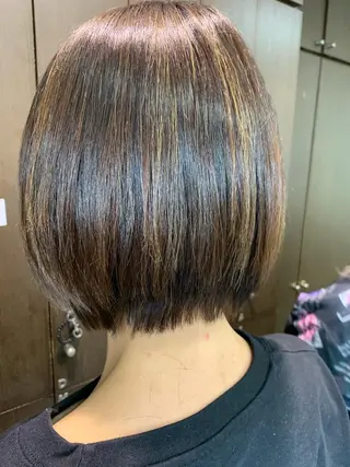 ショート パーマ ブリーチでもできる 縮毛矯正相原慎🌈のヘアスタイル