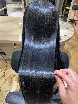 ロング カラー フェイスレイヤー/ 小顔/髪質改善　関のヘアスタイル