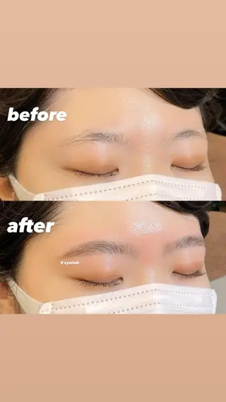 ミディアム カラー パーマ ヘアアレンジ メンズ キッズ ネイル マツエク・マツパ アイブロウ 𝑹 eyelashのマツエク・マツパデザイン