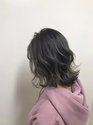 セミロング カラー メンズ特化パーマ 美容師/小泉賢徒のヘアスタイル