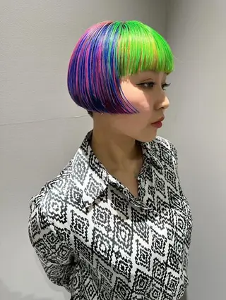 ショート カラー 吉沢遣人/レイヤー 艶カラー/抜け感のヘアスタイル