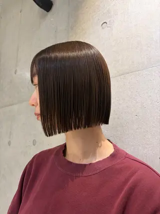 ショート カラー ヘアアレンジ ボブ艶モテカラー🫧 カリンのヘアスタイル