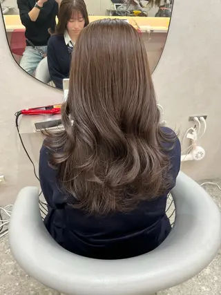 セミロング カラー 韓国ハッシュカット/ 新宿/髪質改善/岡崎のヘアスタイル