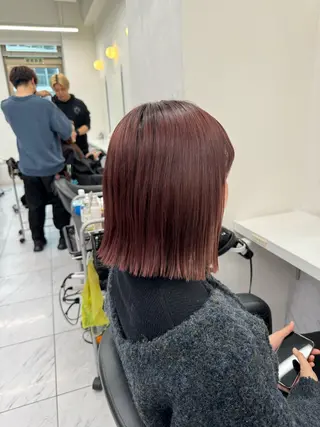 ミディアム カラー パーマ ヘアアレンジ メンズ キッズ 韓国系🇰🇷🩶 艶暗髪/MEIのヘアスタイル