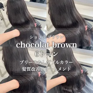 カラー 🤍ブリーチなし ブラウンhimi🤍のヘアスタイル