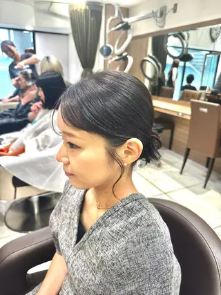 ミディアム ヘアアレンジ ヘアセット/メンズ パーマChihoのヘアスタイル