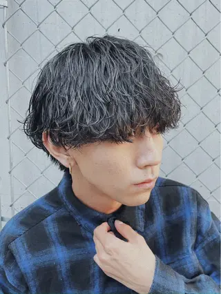 ショート パーマ メンズ fifth/メンズ パーマ/川﨑泰就のヘアスタイル