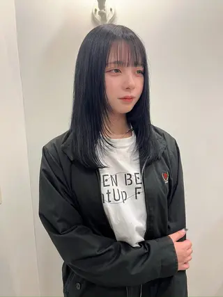 セミロング カラー 尾崎隼大 レイヤー/ウルフのヘアスタイル