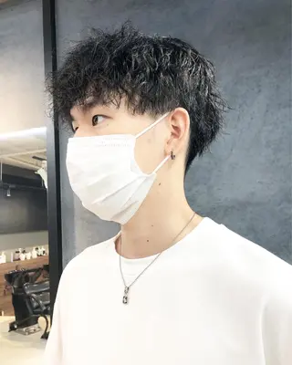 パーマ ヘアアレンジ メンズ ainico+所属・メンズ特化✂️栗原 侑也のヘアスタイル