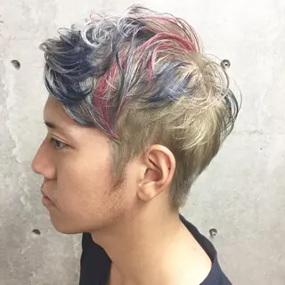 ショート カラー メンズ 及川 光のヘアスタイル