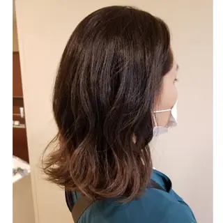 セミロング カラー 渋谷 りなのヘアスタイル