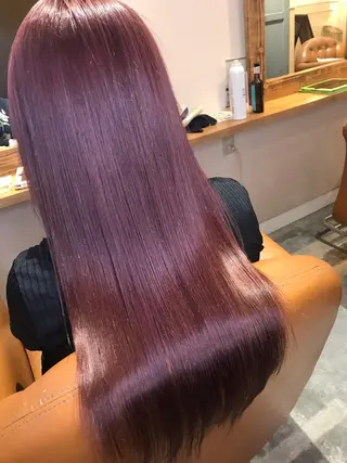 ロング カラー 髪質改善×矯正🫧 韓国ヘアasamiのヘアスタイル