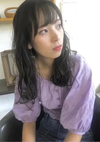 ロング カラー 杉田 健太のヘアスタイル