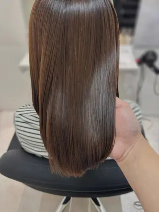 ミディアム ボブ/顔周りレイヤー asuka🫧のヘアスタイル