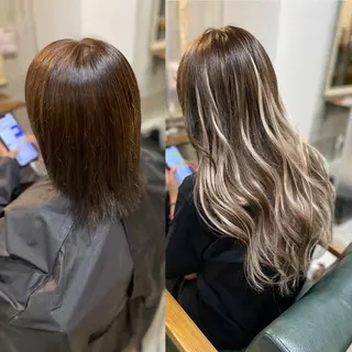 カラー ロング カラー&プルエクステ 大人気！！のヘアスタイル