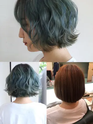 ミディアム カラー 限定1名撮影モデル 村中衣里のヘアスタイル