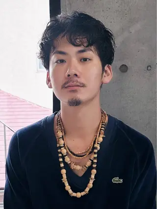 ショート パーマ メンズ 前野 日奈のヘアスタイル