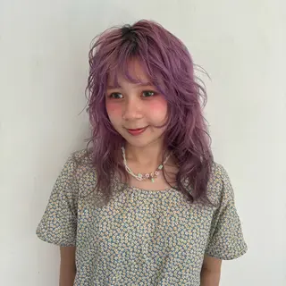 セミロング カラー ヘアアレンジ ニュアンスカラー🧶 nanacoのヘアスタイル