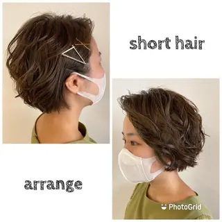 ショート ヘアアレンジ 小國 綾かのヘアスタイル
