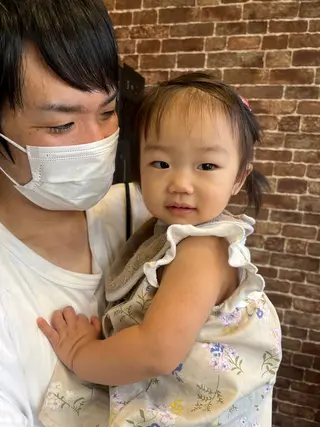 ショート カラー メンズ キッズ 久木原 ゆりのヘアスタイル