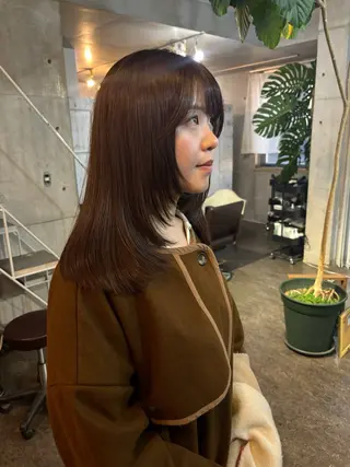 セミロング 大林 エリコのヘアスタイル