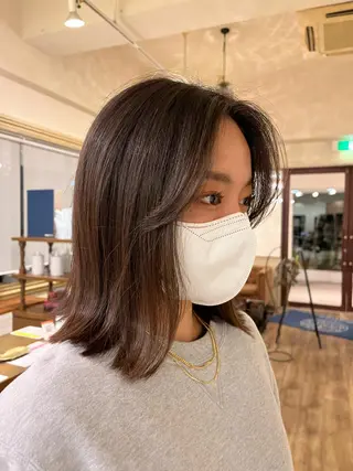 ミディアム 北野 未優香のヘアスタイル