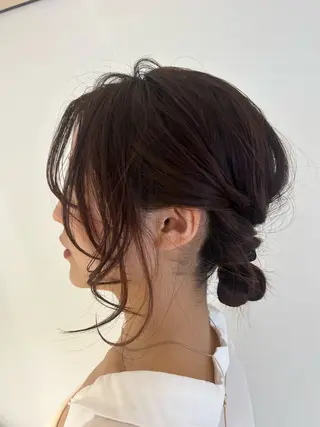 セミロング 暖色カラー 奥村陽花のヘアスタイル