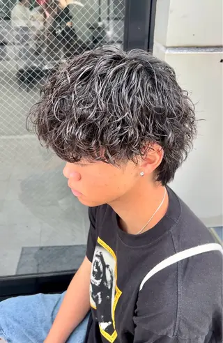 ミディアム パーマ メンズ 【メンズ特化美容師】 🐍NAO🐍のヘアスタイル