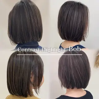 ショート カラー レイヤーカット/ ハイライト　千咲季のヘアスタイル