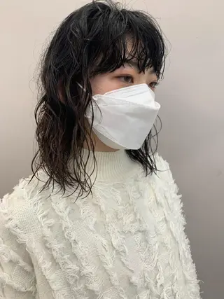 ミディアム パーマ パーマ/レイヤー/ ボブ/豊浦翔太のヘアスタイル