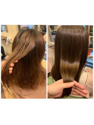 セミロング カラー 加茂 しのぶのヘアスタイル