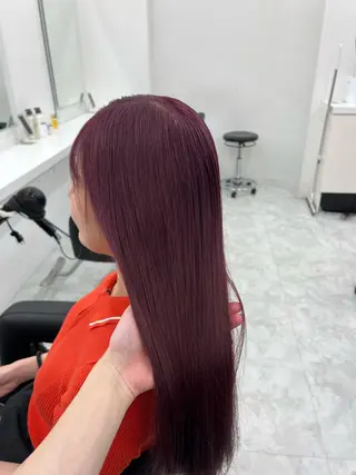 ロング カラー 💖似合わせカラー レイヤー💖縮毛矯正のヘアスタイル