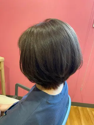 ショート カラー 酸性ストレート/ブリ ーチなしWカラー河本のヘアスタイル