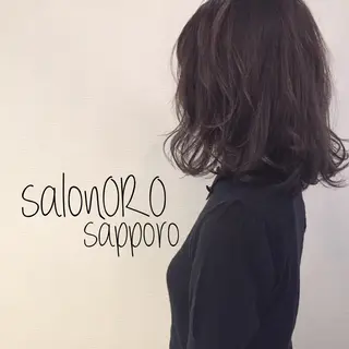 ミディアム カラー パーマ 池田 真由美のヘアスタイル