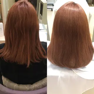 セミロング カラー 菊池 栄里奈のヘアスタイル