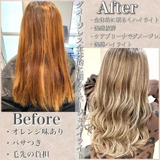 セミロング カラー ✨MiL✨ ✨心斎橋✨のヘアスタイル
