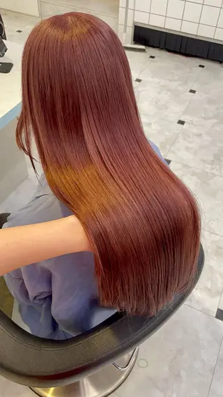 カラー 🇰🇷韓流暖色ヘア 🍒saaya🍒のヘアスタイル