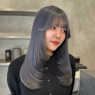 ロング 𝐥𝐚𝐲𝐞𝐫 韓⛓️ ブリーチのヘアスタイル