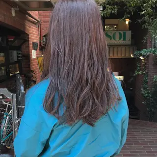 ロング カラー クニモトハルナ ボブ/柔らかカラーのヘアスタイル