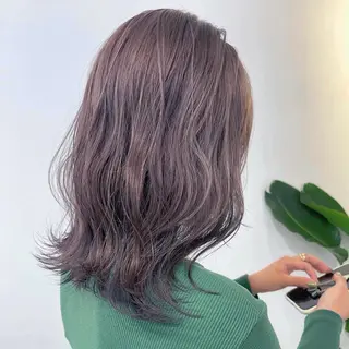 セミロング 柔らかいハイトーン× 似合わせ/Yoheiのヘアスタイル