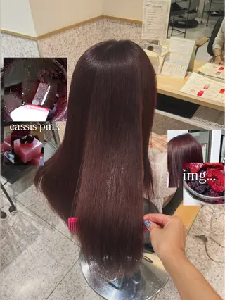 ロング カラー 髪質改善&艶カラー/ ほんだあみ (♡)のヘアスタイル