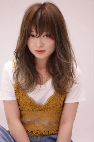 ロング クロスパーマ松永裕久 似合わせカットのヘアスタイル