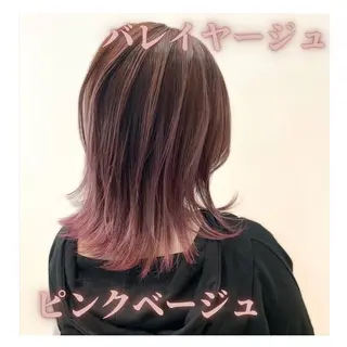 ミディアム カラー ヘアアレンジ VIM hairおもろまち店のヘアスタイル