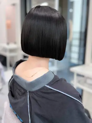 ショート カラー ヘアアレンジ 縮毛矯正🤍 盛れるボブ/ひかりのヘアスタイル