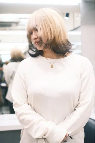 ミディアム カラー ヘアアレンジ 個性爆弾💣 ダブルカラー/ゆかのヘアスタイル